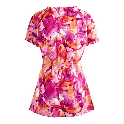 koi Scrubs Heavenly Wings Print Top