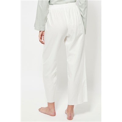 Pantalón de pijama cintura alta - Blanco