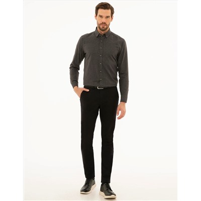 Siyah Regular Fit Uzun Kollu Gömlek