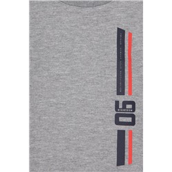 Erkek Çocuk Gri Melanj Basic Bisiklet Yaka Sweatshirt