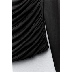 DRAPED VISCOSE T-SHIRT