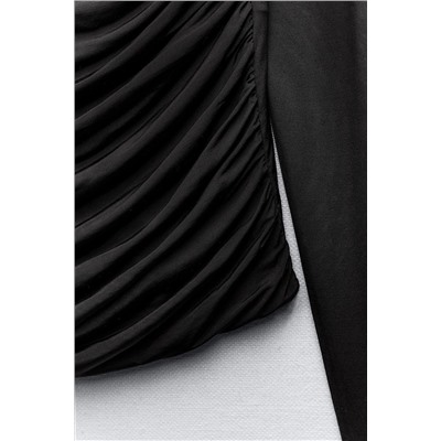 DRAPED VISCOSE T-SHIRT