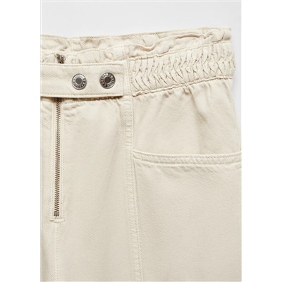 Jeans slouchy cintura goma
