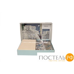 Постельное белье "Карвен" ранфорс 1,5 спальн. Polca Grey