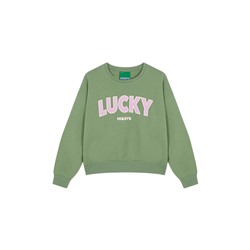 Sudadera felpa algodón verde