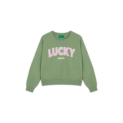 Sudadera felpa algodón verde