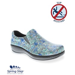 Spring Step Professional Winfrey Blue Multi Flower Nursing Shoe