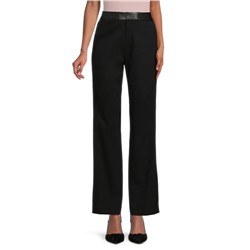 KARL LAGERFELD PARIS ​Mixed Media Wide Leg Trousers