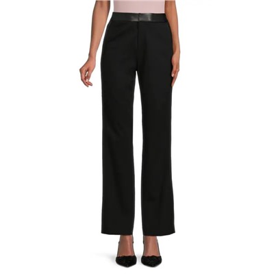 KARL LAGERFELD PARIS ​Mixed Media Wide Leg Trousers