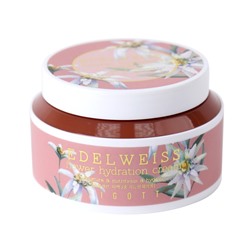 JIGOTT EDELWEISS FLOWER HYDRATION CREAM Увлажняющий крем для лица с экстрактом эдельвейса 100мл