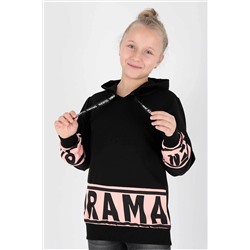 AHENGİM Kids Kız Çocuk Siyah Drama Baskılı Sweatahirt 13433 1-2-10000687