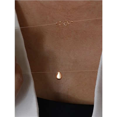 Колье из золочёного серебра (на леске) - Капля 240-20-237-1з