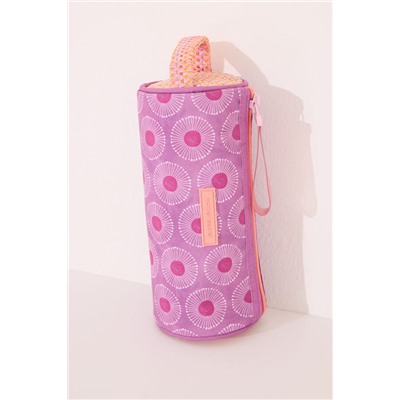 Neceser pequeño estuche rafia rosa