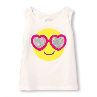 Toddler Girls Matchables Sleeveless Embellished Graphic Top