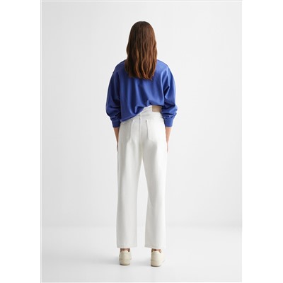 Jeans mom fit rotos decorativos