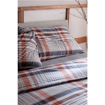 Boussy King Size %100 Pamuk Flanel Nevresim Takımı - Lacivert