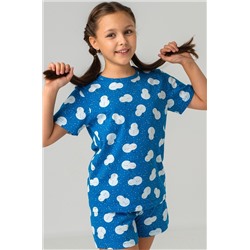Новогодняя пижама для девочки с шортами Happyfox