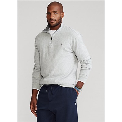 Big & Tall  Luxury Jersey Quarter-Zip Pullover