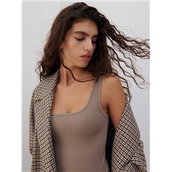 Body aus Rippstrickjersey