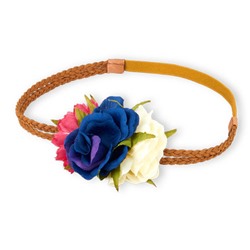 Toddler Girls 3D Flower Double-Braid Headwrap