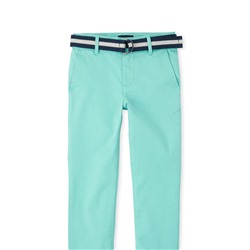 Boys Belted Stretch Chino Pants