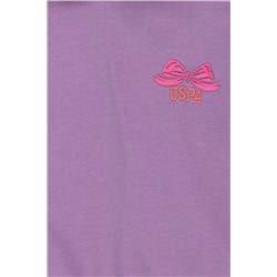Kız Çocuk Lila Kapüşonlu Sweatshirt