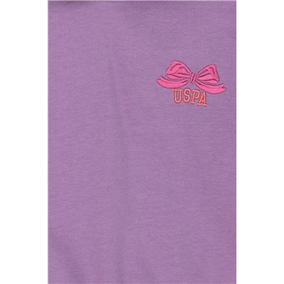 Kız Çocuk Lila Kapüşonlu Sweatshirt