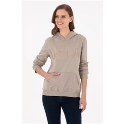 U.S. Polo Assn., Kadın Taş Kapüşonlu Sweatshirt 50256250-VR049