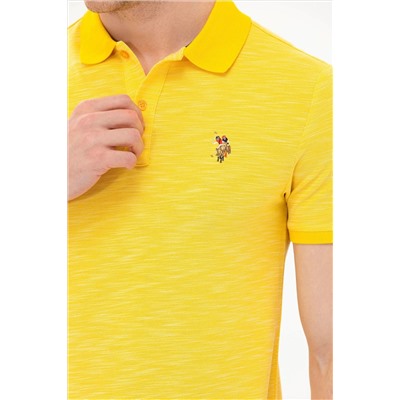 Erkek Koyu Sarı Polo Yaka Tişört