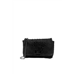 Bandolera de nobuk Negro y plateado - Firenze Artegiani