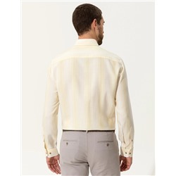 Sarı Slim Fit Uzun Kollu Gömlek