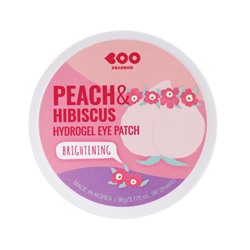 Peach & Hibiscus Brightening Hydrogel Eye Patch, Гидрогелевые патчи с экстрактами персика и гибискуса
