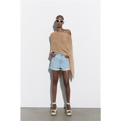 1975 HIGH WAIST MOM FIT DENIM SHORTS