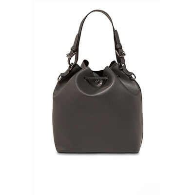 Bolso saco de piel y bolso de mano Jila Gris oscuro