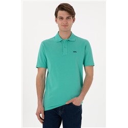 Erkek Polo Yaka Mint Basic Tişört