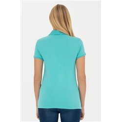 Kadın Mint Polo Yaka Tişört