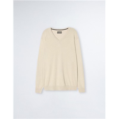 Knitted Jumper, Men, Beige