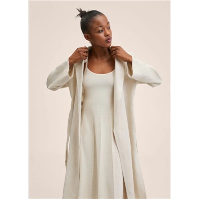 Gabardina 100% lino -  Mujer | MANGO OUTLET Melilla