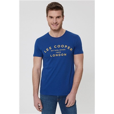 Lee Cooper Erkek Dakota O Yaka T-Shirt Gece Mavisi 212 LCM 242008