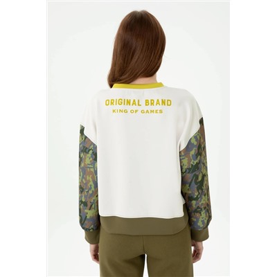 Kadın Haki Sweatshirt