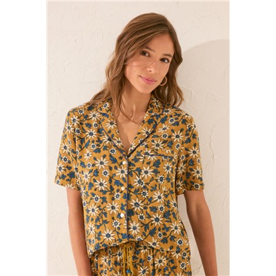 Pijama camisero estampado floral