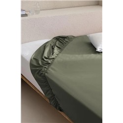 Manon King Size %100 Pamuk Ranforce Lastikli Çarşaf - Yeşil