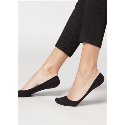 Unsichtbare Damen-Baumwollsocken mit Silikon an den Rändern