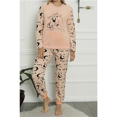 Nicoletta Kadın Peluş Pijama Takimi Welsoft SOMON 94106