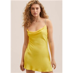 Vestido satinado strass -  Mujer | MANGO OUTLET España
