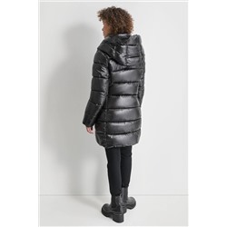 PEARLIZED PUFFER WITH HOOD