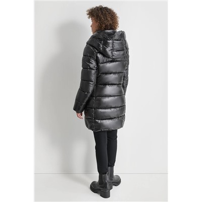 PEARLIZED PUFFER WITH HOOD