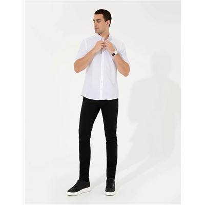 Beyaz Slim Fit Oxford Gömlek