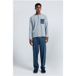 Pijama largo microraya borado galgo