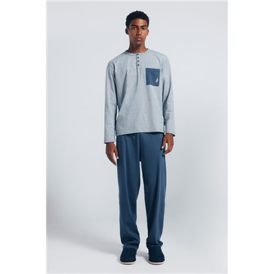 Pijama largo microraya borado galgo